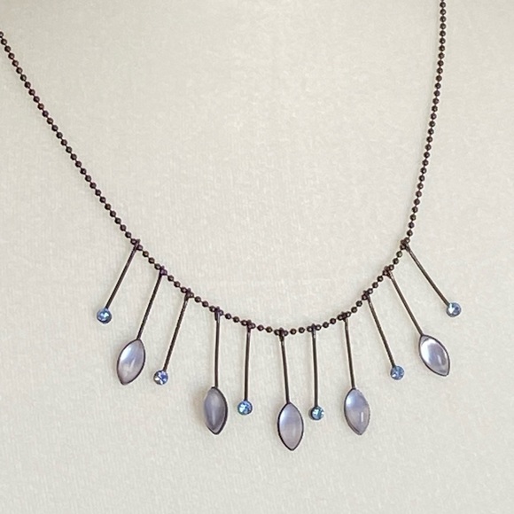 Express Boho Hanging Moonstone Pendant Necklace - Picture 1 of 4